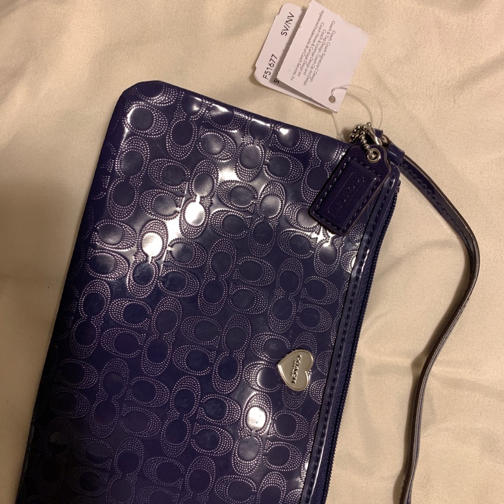 NWT Nylon Coach wristlet